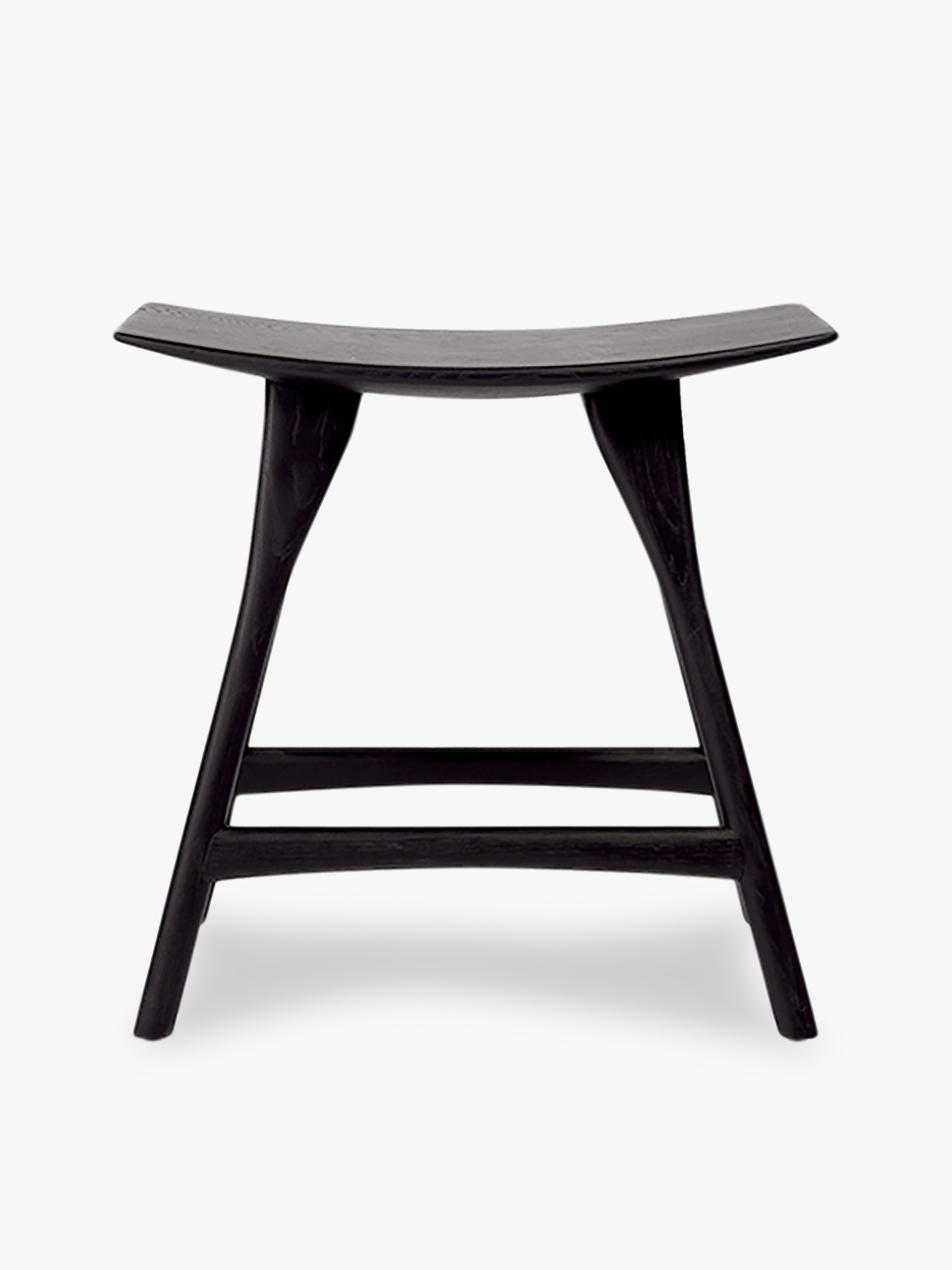 OAK OSSO BLACK STOOL - H48 CM -  Black , Home design Bensimon