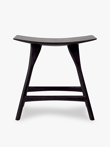 OAK OSSO BLACK STOOL - H48 CM -  Black , Home design Bensimon