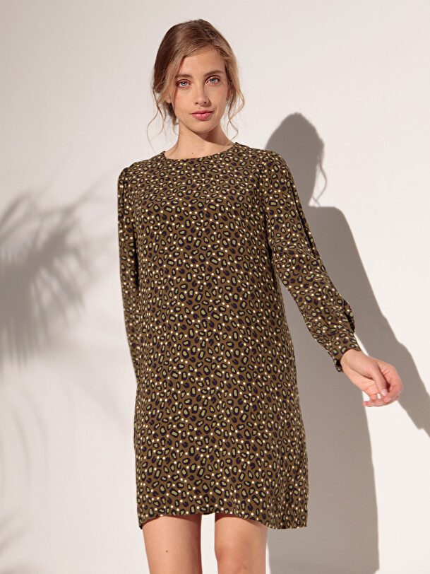 GODRINE DRESS -  Dotted leopard , Ready-to-wear Bensimon