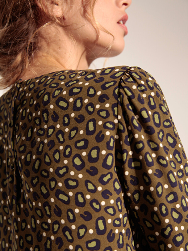 GODRINE DRESS -  Dotted leopard , Ready-to-wear Bensimon