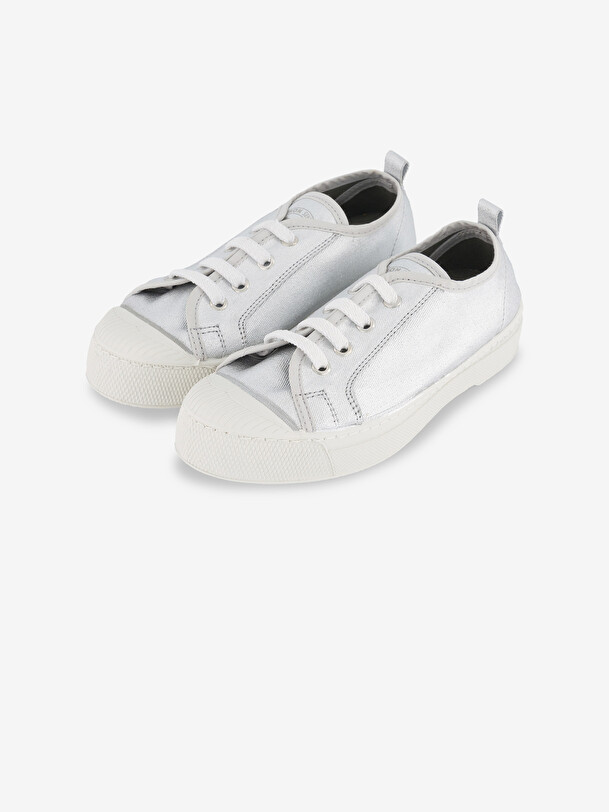 STELLA B79 SHINY CANVAS -  Silver , Tennis & Shoes Bensimon