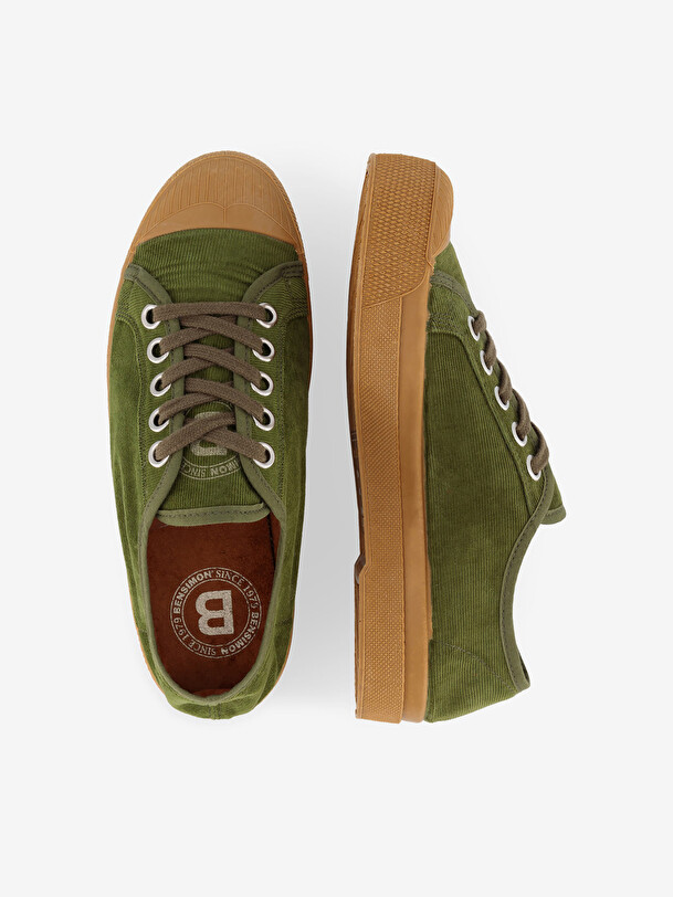 ROMY B79 BABY CORDUROY -  Olive , Tennis & Shoes Bensimon
