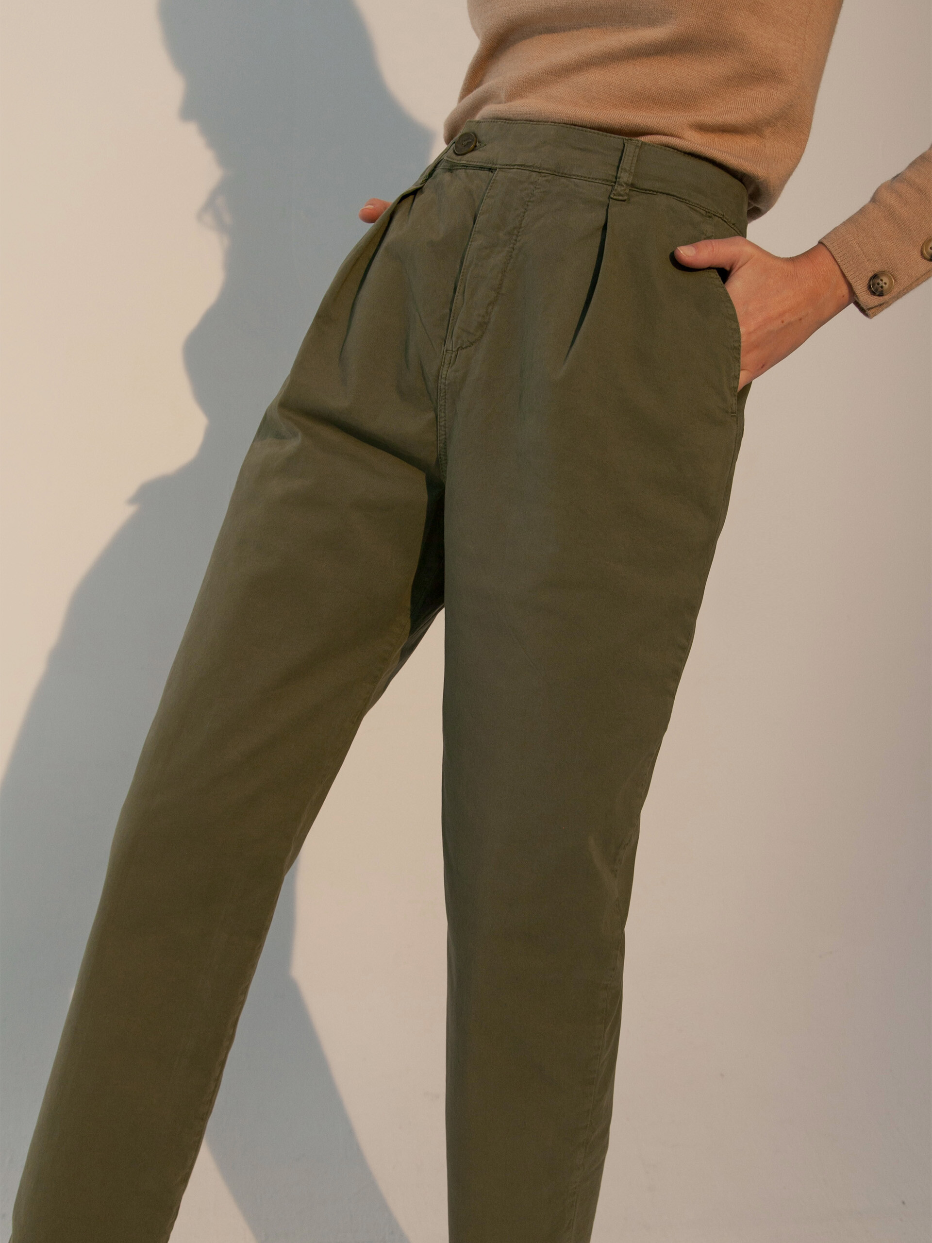 PANTALON GILOU -  Khaki , Ready-to-wear Bensimon