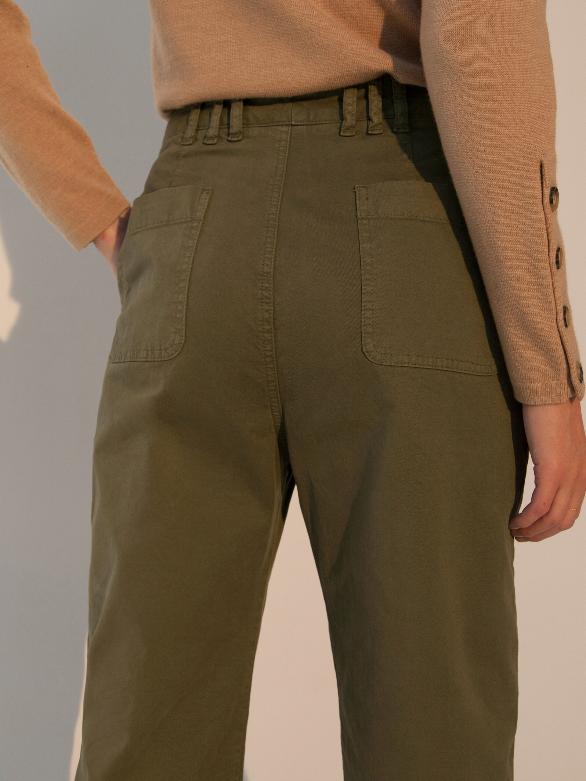 PANTALON GILOU -  Khaki , Ready-to-wear Bensimon