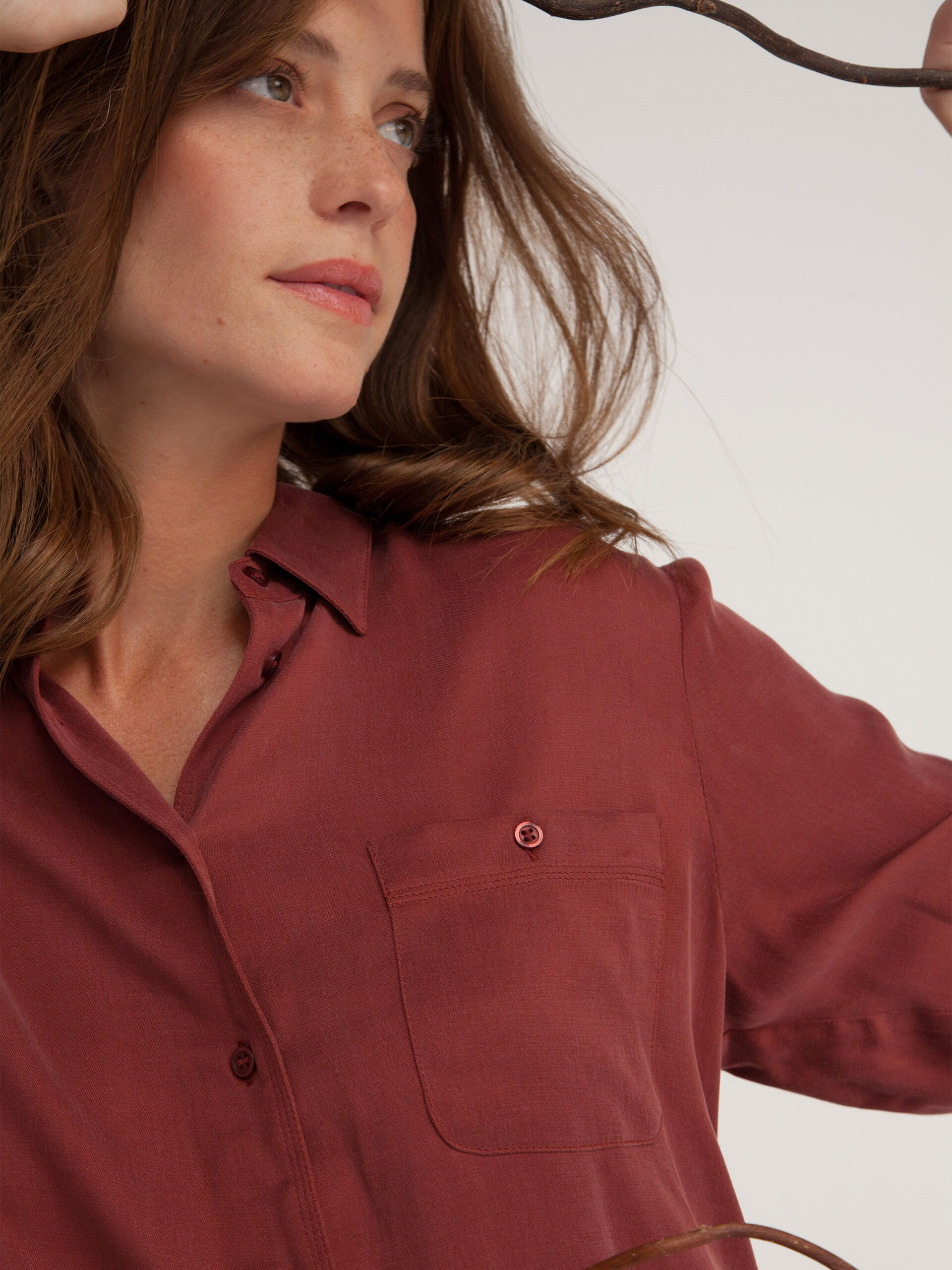CHEMISE GARY -  Brick , Ready-to-wear Bensimon