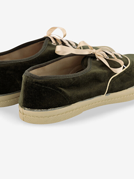 TENNIS VELOURS FEMME -  Khaki , Tennis & Shoes Bensimon