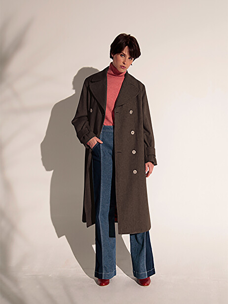 GIUSEPPE COAT -  Khaki , Ready-to-wear Bensimon