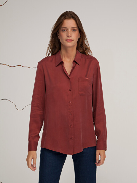 CHEMISE GARY -  Brick , Ready-to-wear Bensimon