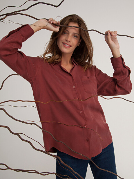 CHEMISE GARY -  Brick , Ready-to-wear Bensimon