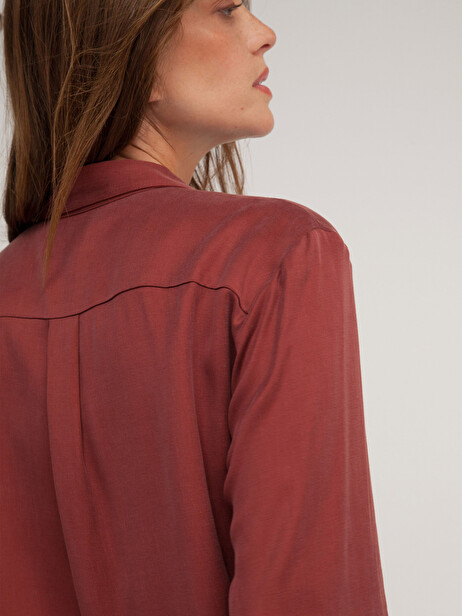CHEMISE GARY -  Brick , Ready-to-wear Bensimon