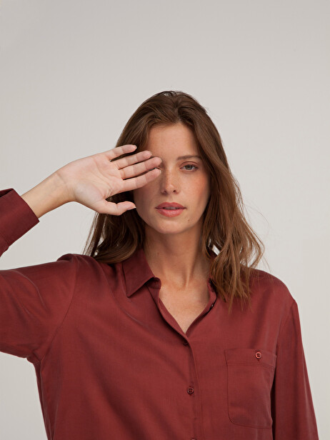 CHEMISE GARY -  Brick , Ready-to-wear Bensimon