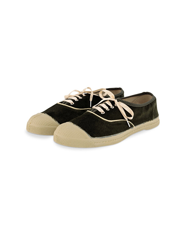 TENNIS VELOURS FEMME - Khaki , Tennis & Shoes Bensimon