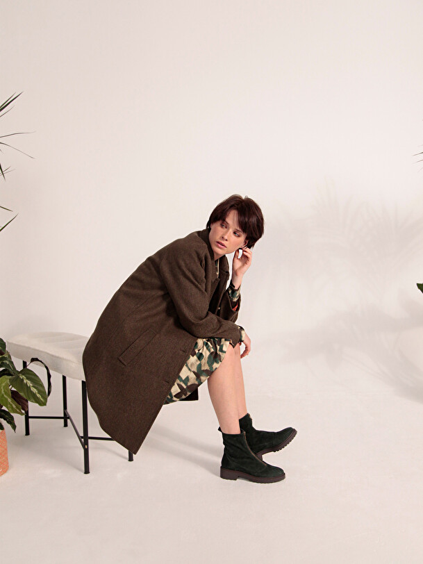 AQUILON COAT -  Khaki , Ready-to-wear Bensimon