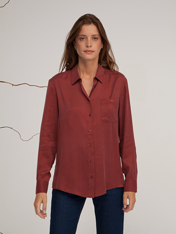 CHEMISE GARY -  Brick , Ready-to-wear Bensimon
