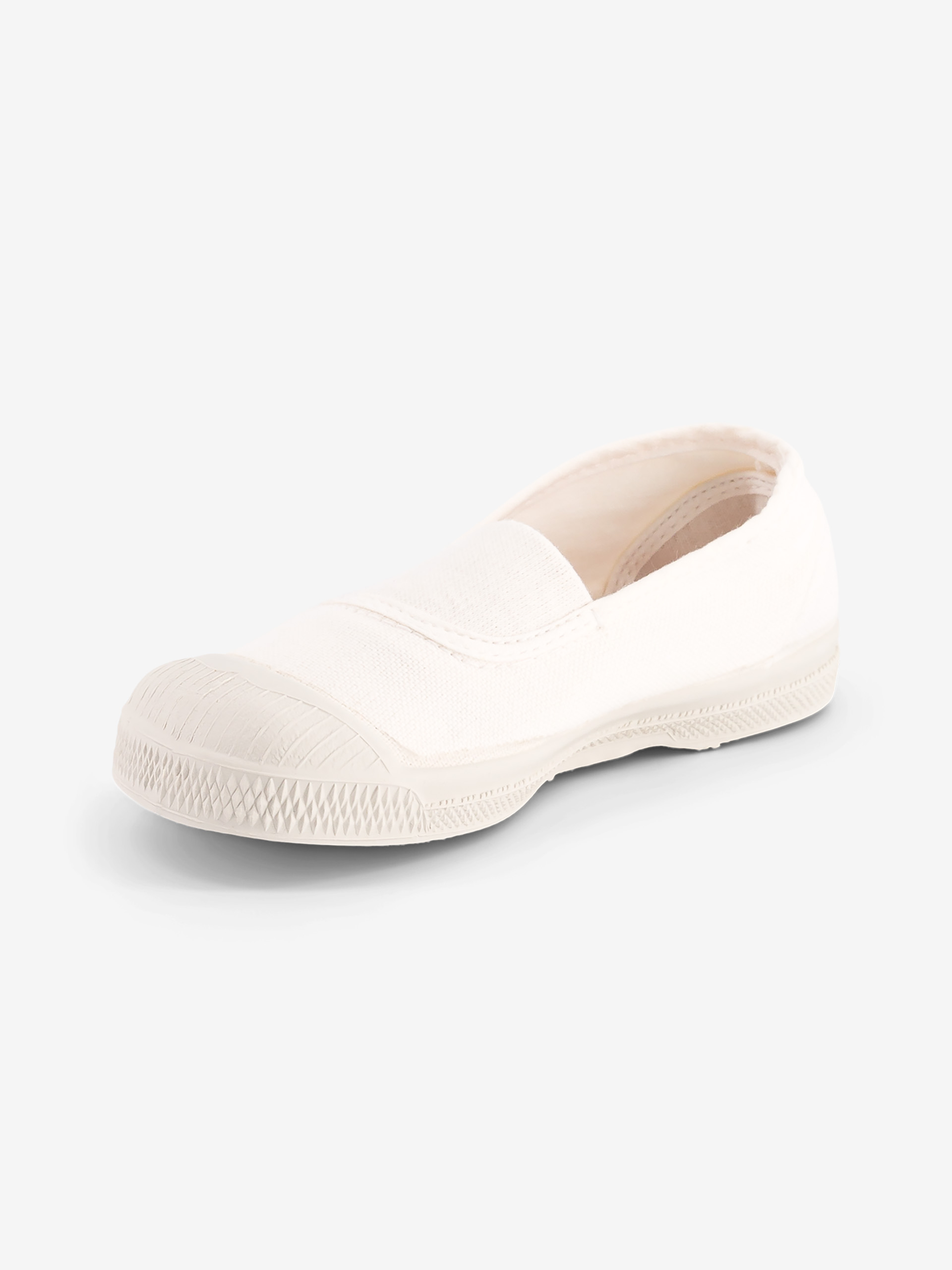 KIDS ELASTIC TENNIS -  White , Tennis & Shoes Bensimon