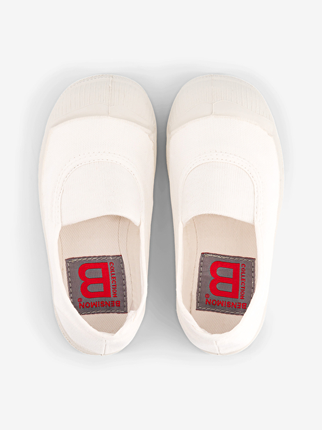 KIDS ELASTIC TENNIS -  White , Tennis & Shoes Bensimon