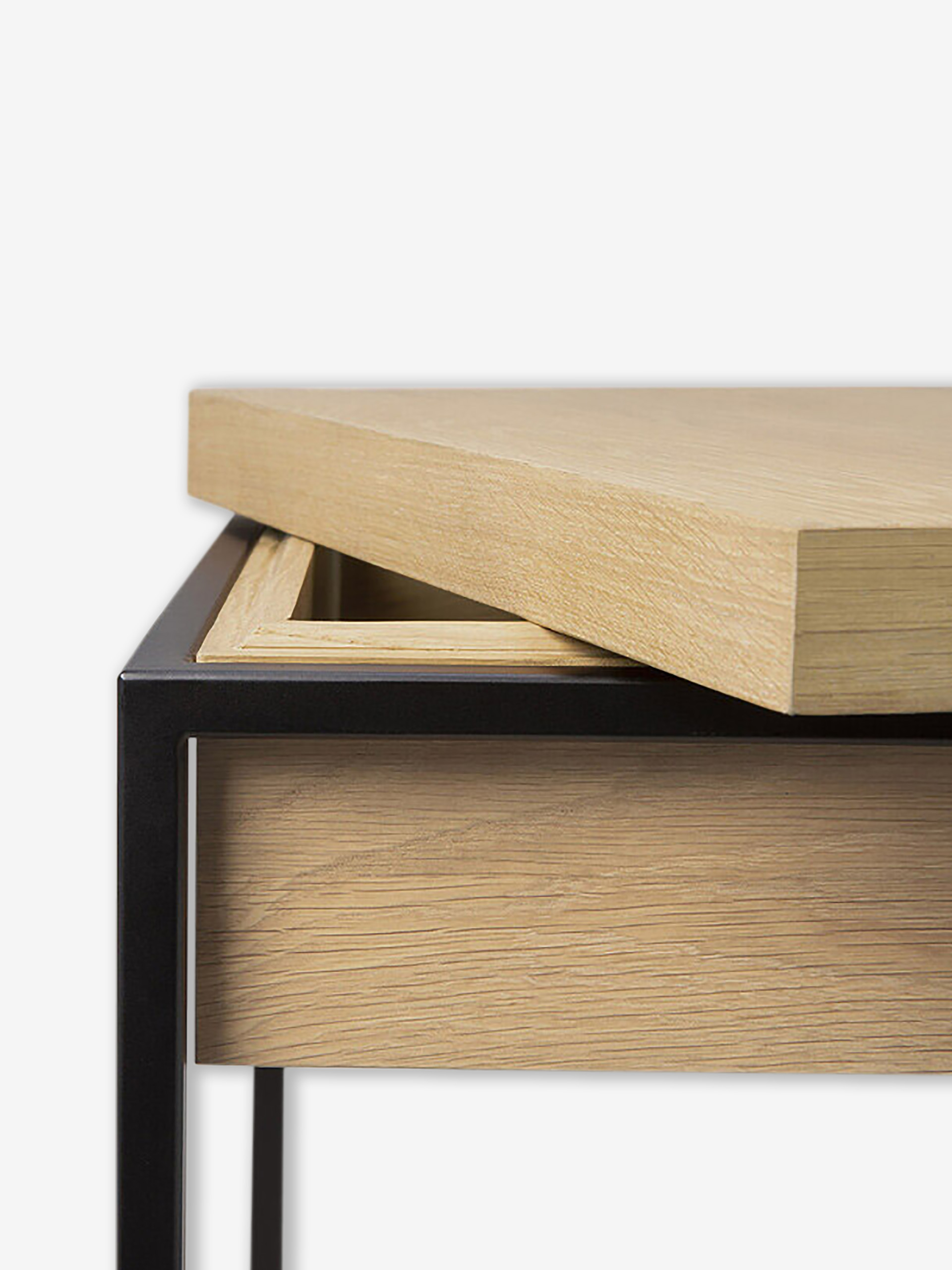 OAK Monolit BEDSIDE TABLE -  Light oak , Home design Bensimon