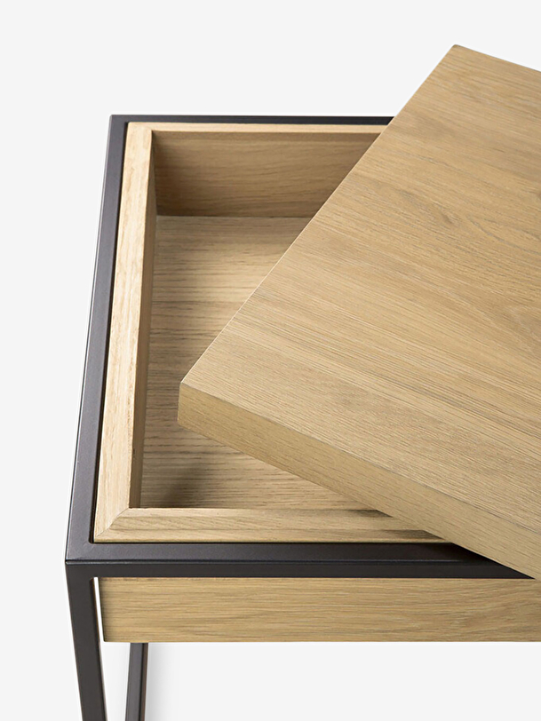 OAK Monolit BEDSIDE TABLE -  Light oak , Home design Bensimon