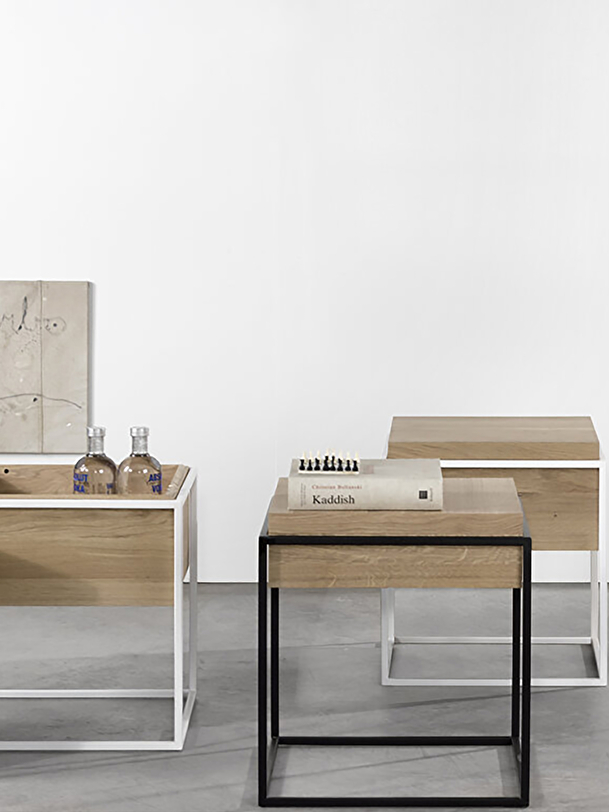 OAK Monolit BEDSIDE TABLE -  Light oak , Home design Bensimon