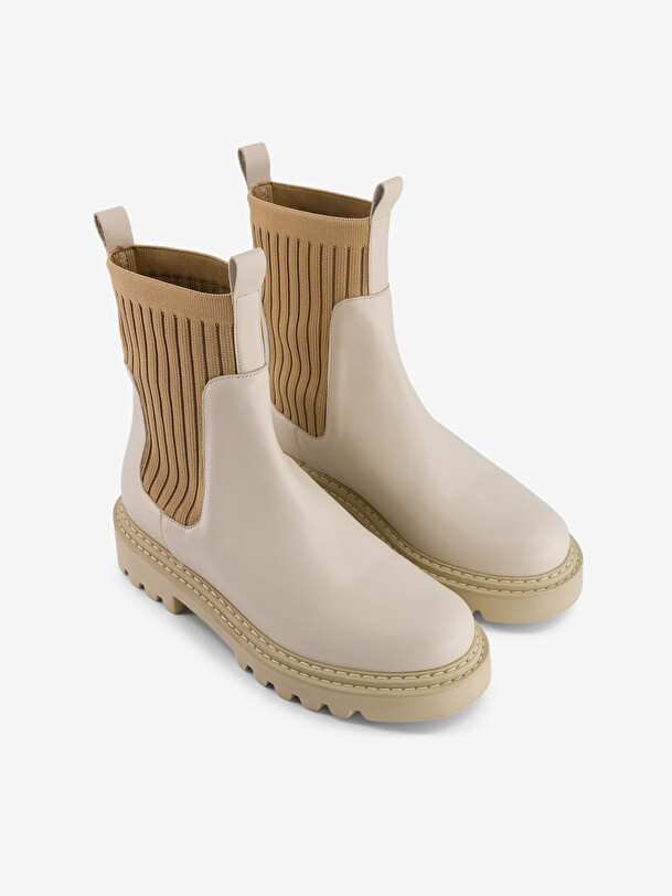 CHELSEA BOOTS -  Ecru , Ready-to-wear Bensimon
