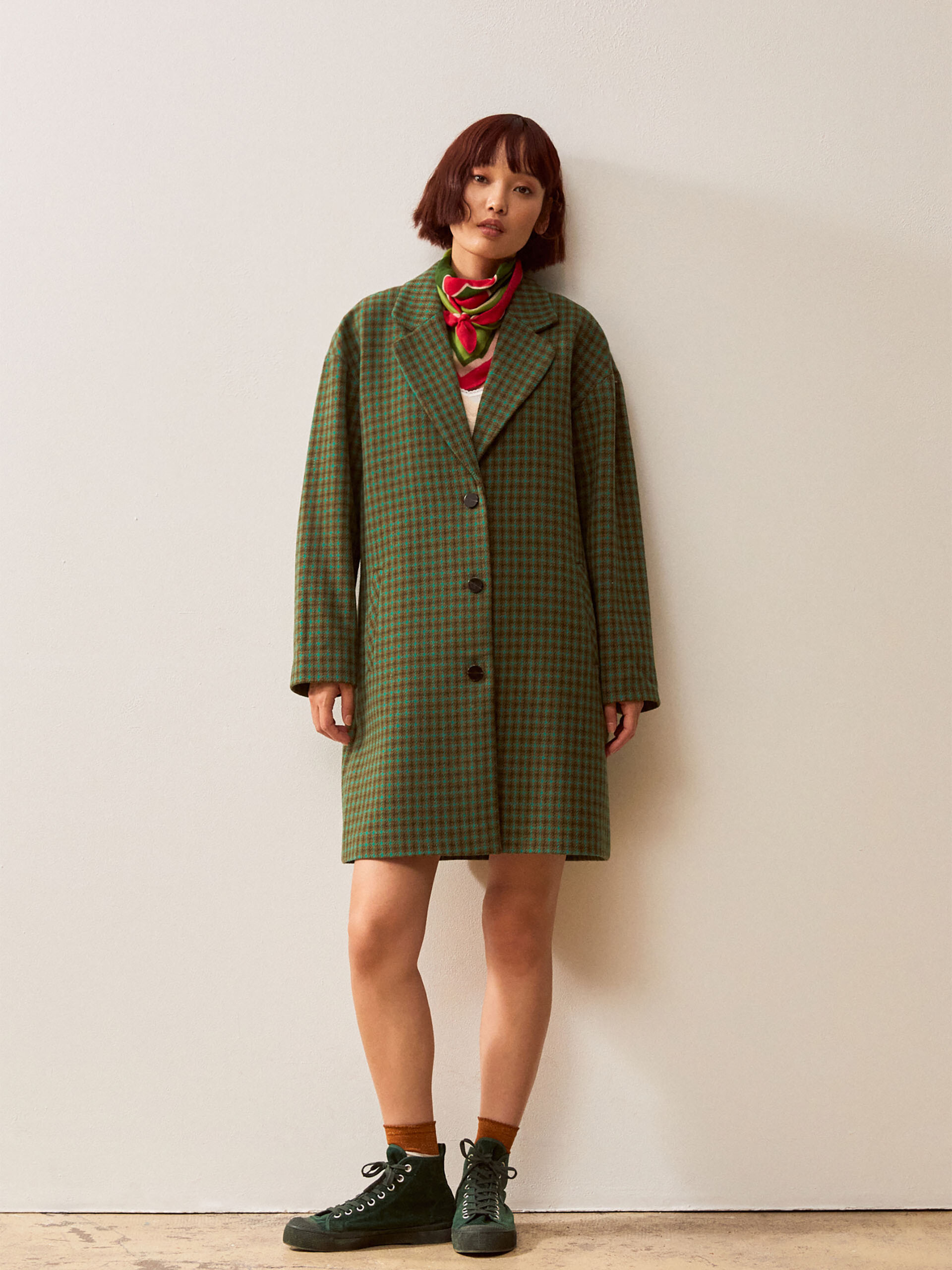 LOWANAU COAT -  Green tile , Ready-to-wear Bensimon