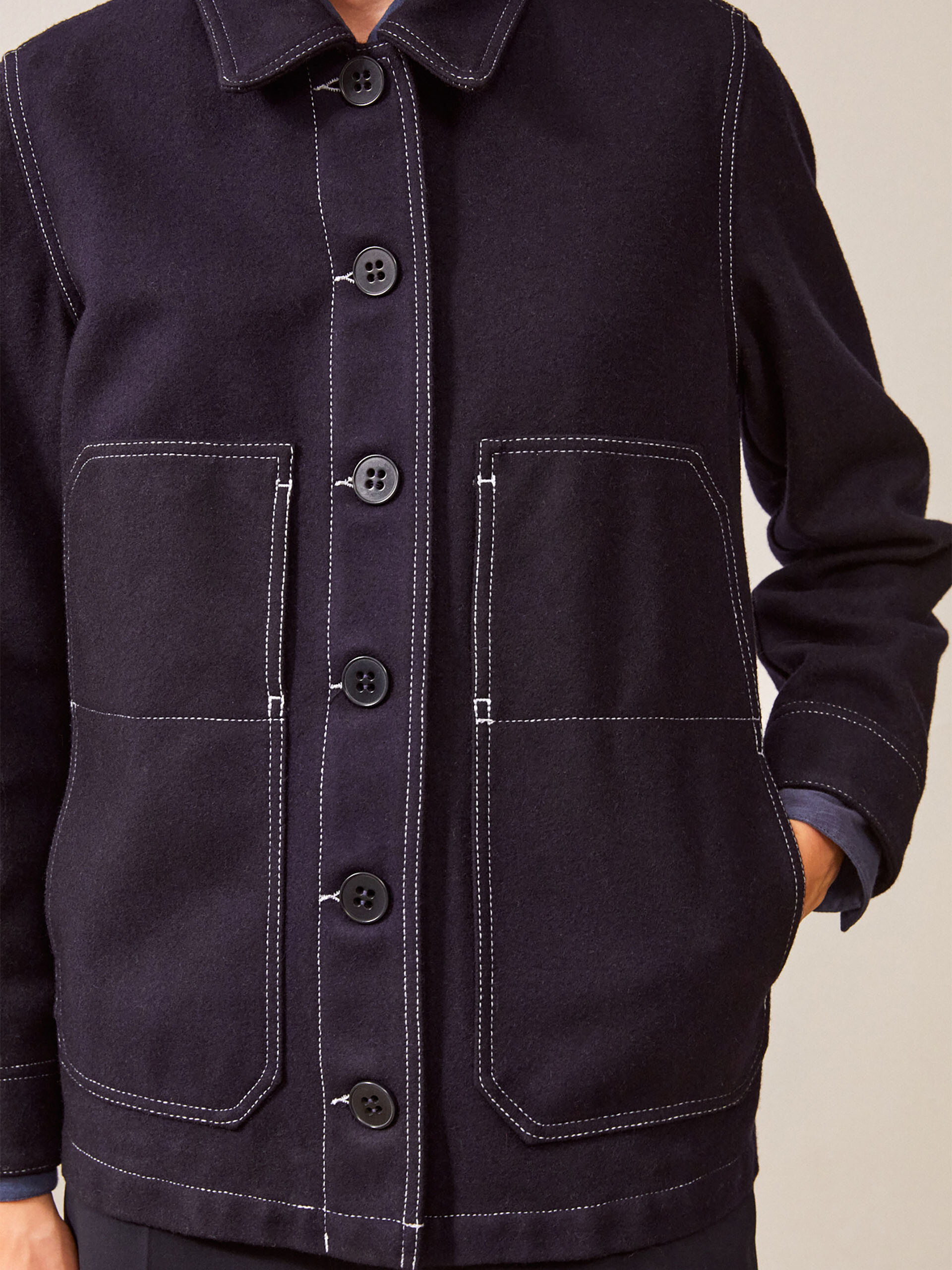 FABRINE JACKET -  Bleu nuit , Ready-to-wear Bensimon