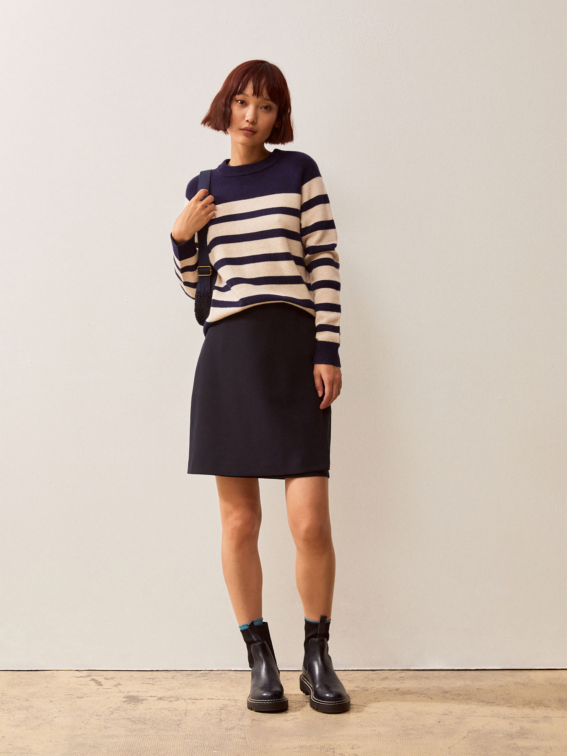 ILANA SKIRT -  Bleu nuit , Ready-to-wear Bensimon