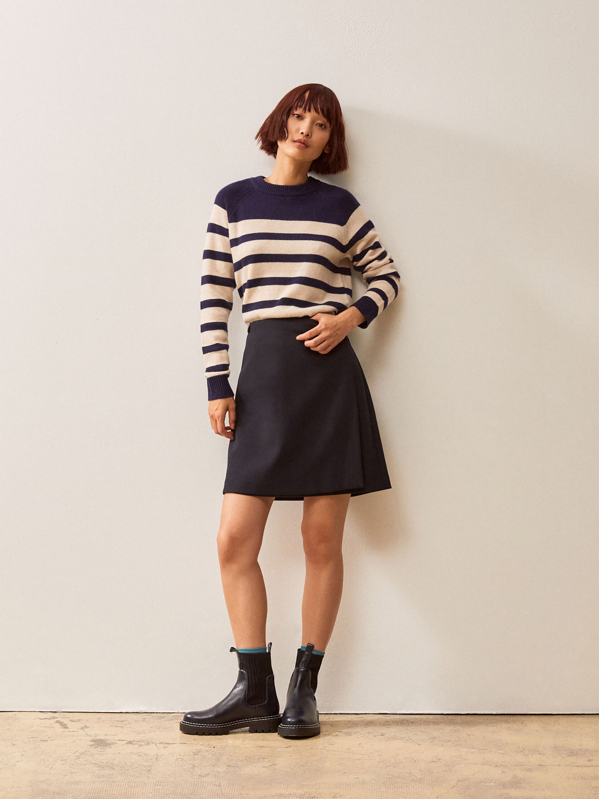 ILANA SKIRT -  Bleu nuit , Ready-to-wear Bensimon