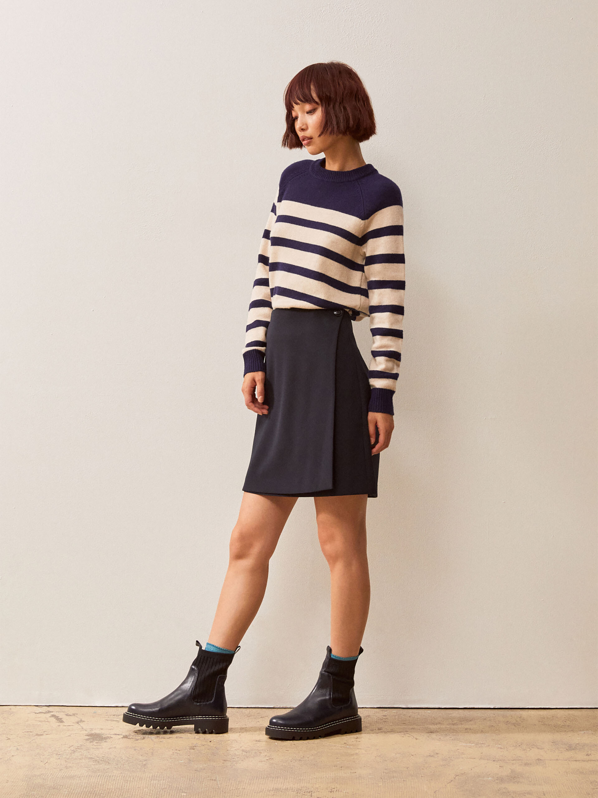 ILANA SKIRT -  Bleu nuit , Ready-to-wear Bensimon