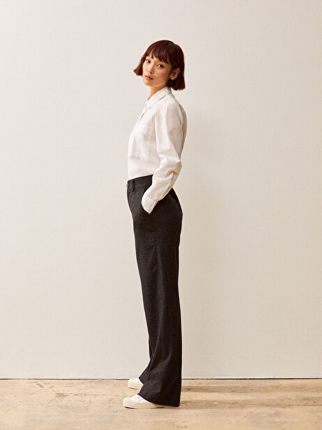 DAMA TROUSERS -  Charbon , Ready-to-wear Bensimon