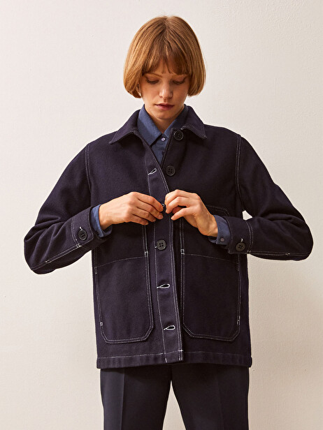 FABRINE JACKET -  Bleu nuit , Ready-to-wear Bensimon