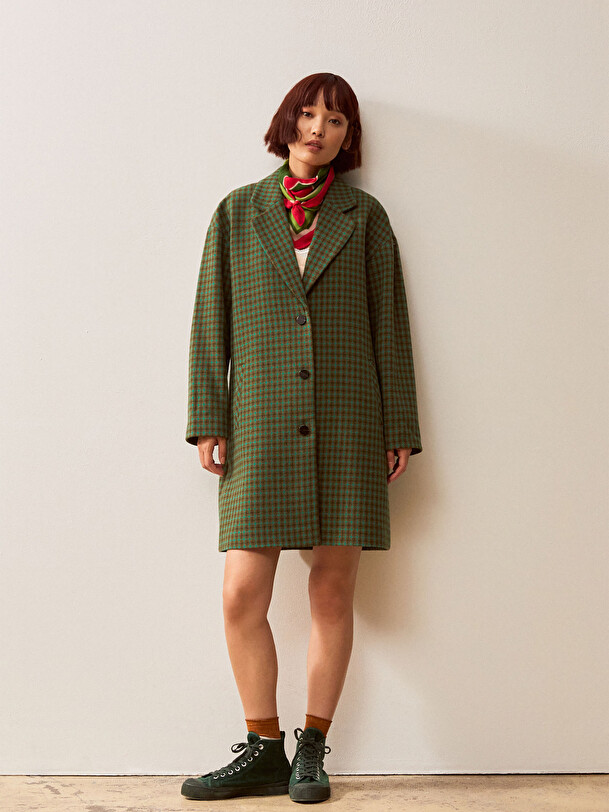 LOWANAU COAT -  Green tile , Ready-to-wear Bensimon