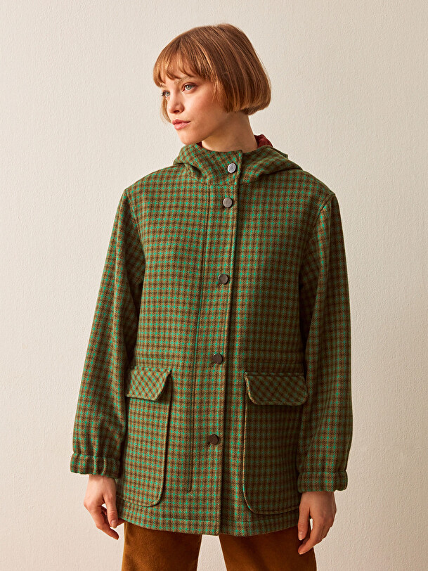 LOWANAU COAT -  Green tile , Ready-to-wear Bensimon