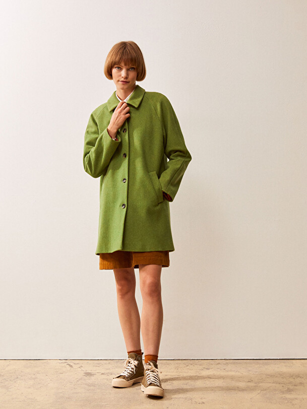 AQUILA COAT -  Prairie green , Ready-to-wear Bensimon