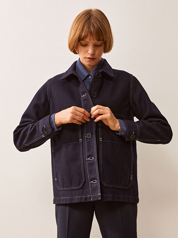 FABRINE JACKET -  Bleu nuit , Ready-to-wear Bensimon