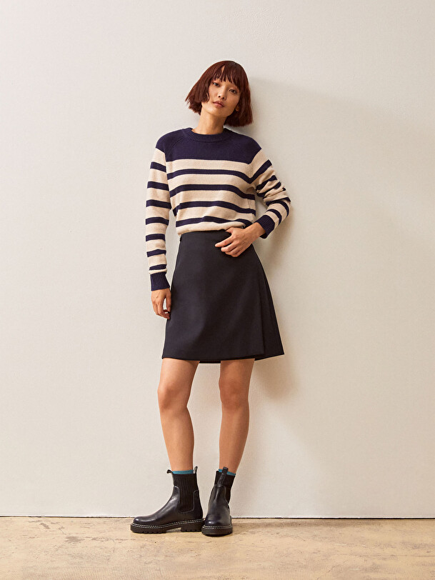 ILANA SKIRT -  Bleu nuit , Ready-to-wear Bensimon