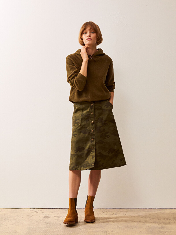 HELA SKIRT -  Camo/kaki , Ready-to-wear Bensimon