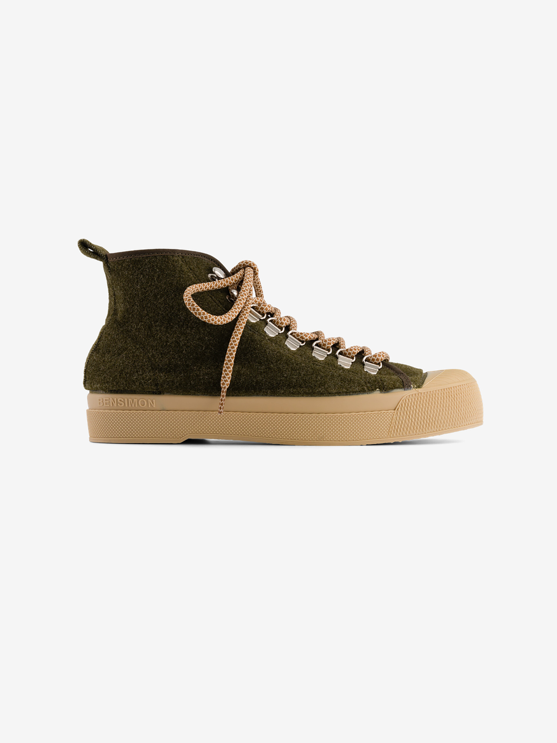 B79 STELLA WOMAN WOOL MOUNTAIN -  Khaki , Tennis & Shoes Bensimon