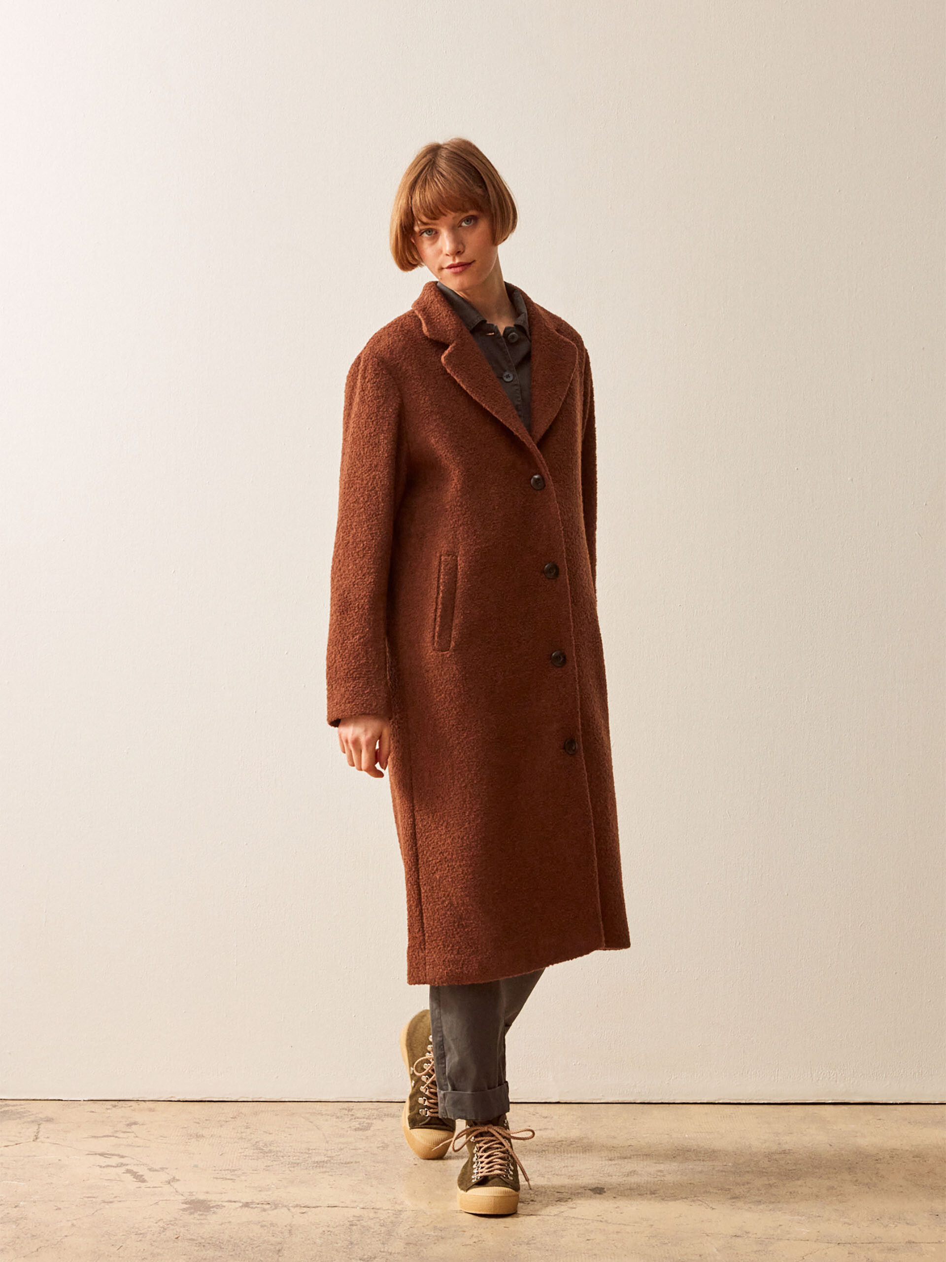 ISLAND COAT -  Hazelnut , Ready-to-wear Bensimon