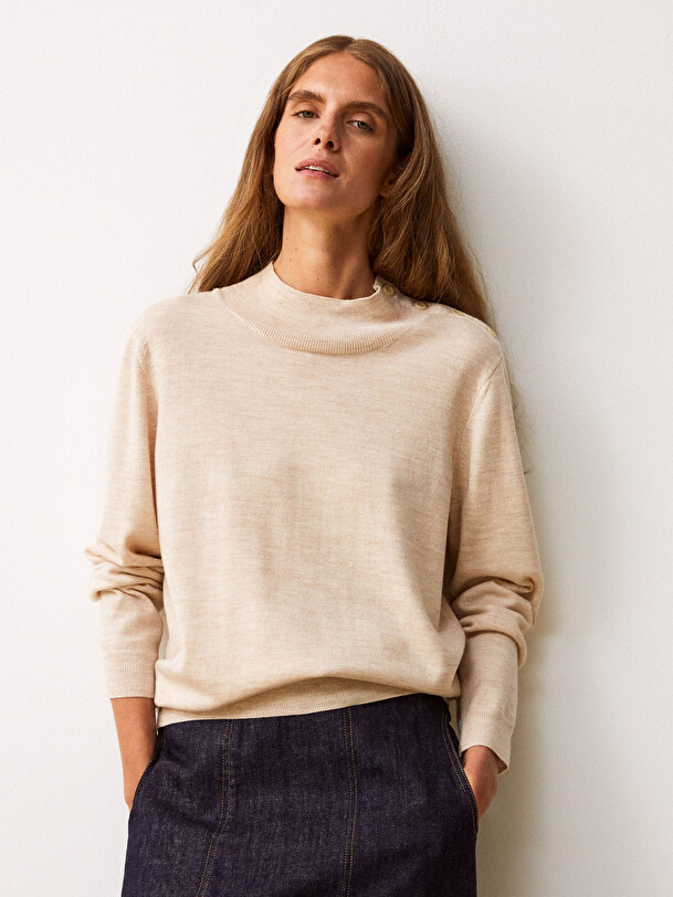 GUILAIN PULLOVER -  Cream , Ready-to-wear Bensimon