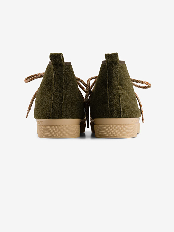 B79 STELLA WOMAN WOOL MOUNTAIN -  Khaki , Tennis & Shoes Bensimon
