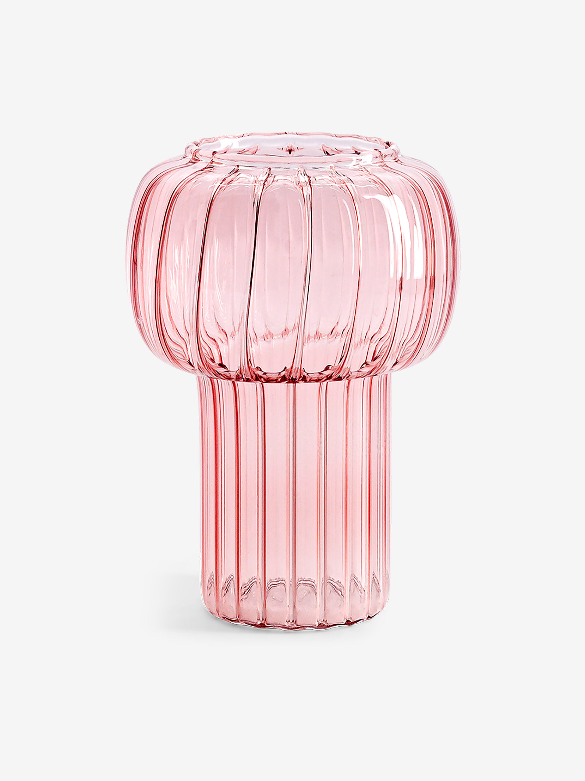 VASE TWIST S PINK D9.5 H13 - Pink , Home design Bensimon