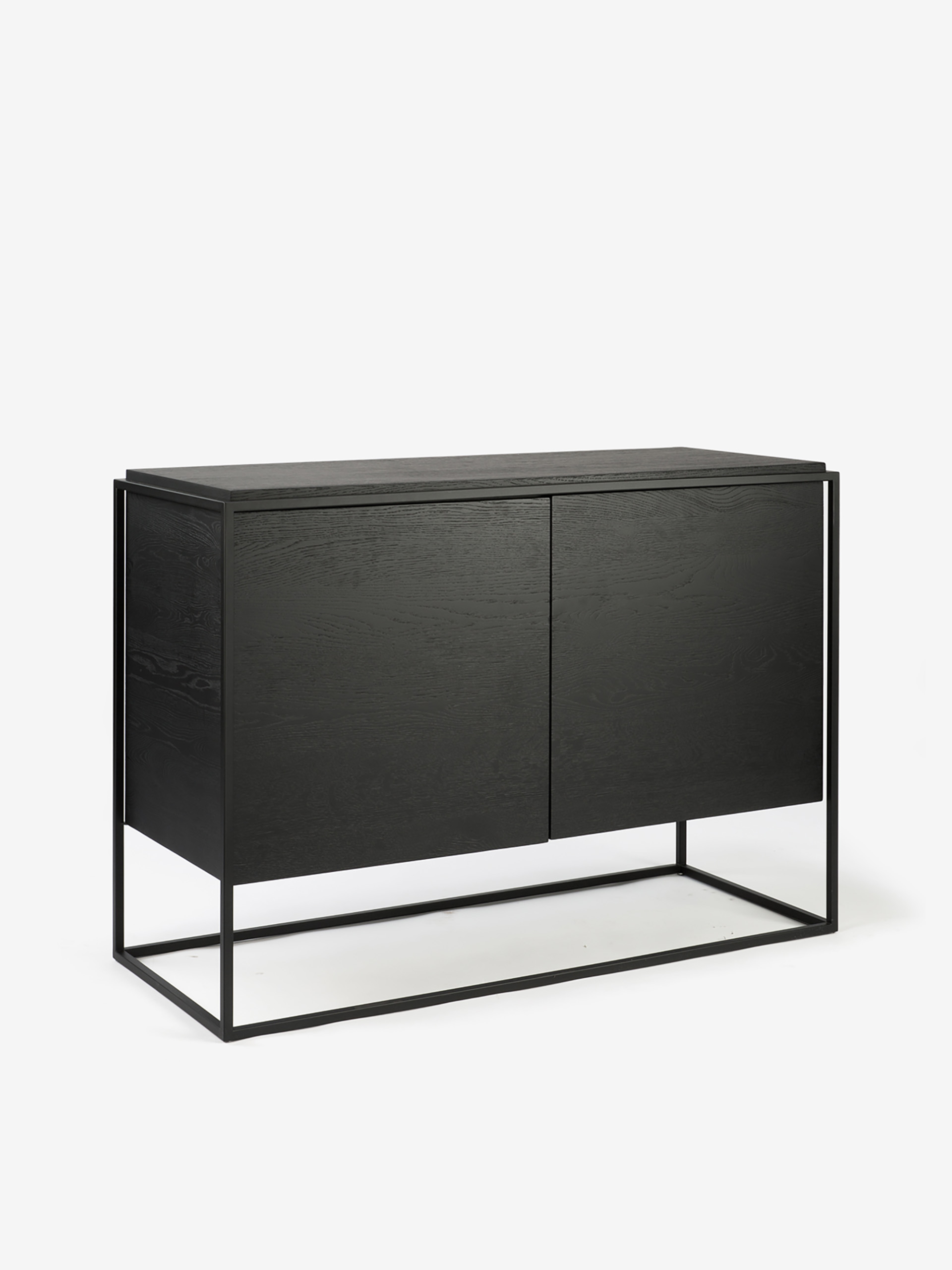 OAK Monolit BLACK SIDEBOARD - 2 DOORS - Black , Home design Bensimon