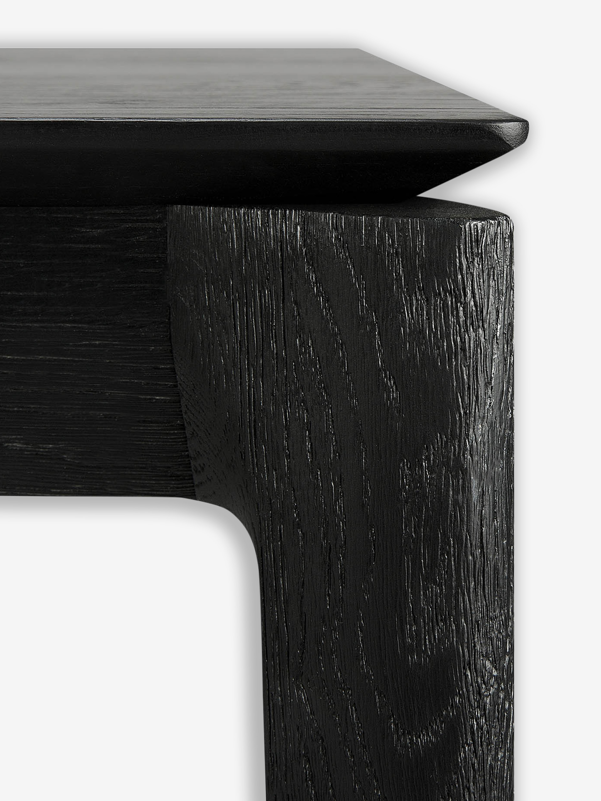 OAK BOK BLACK TABLE - L220 CM - Black , Home design Bensimon