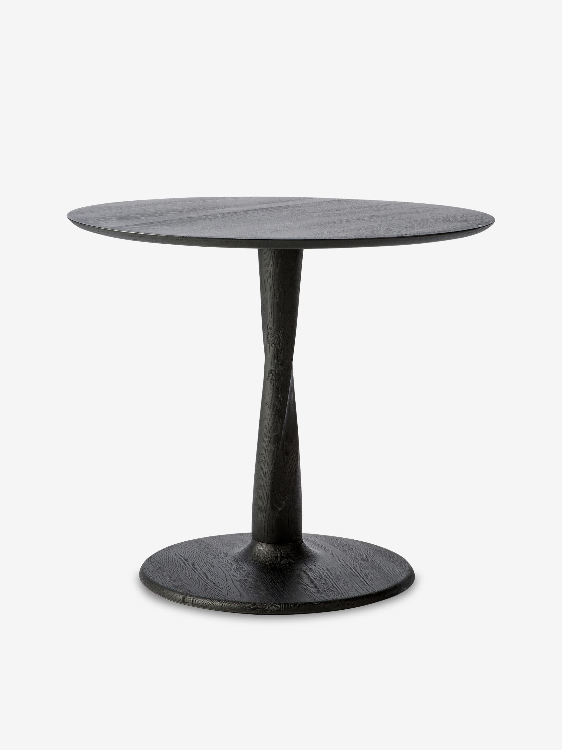 OAK TORSION ROUND BLACK TABLE D90 - Black , Home design Bensimon