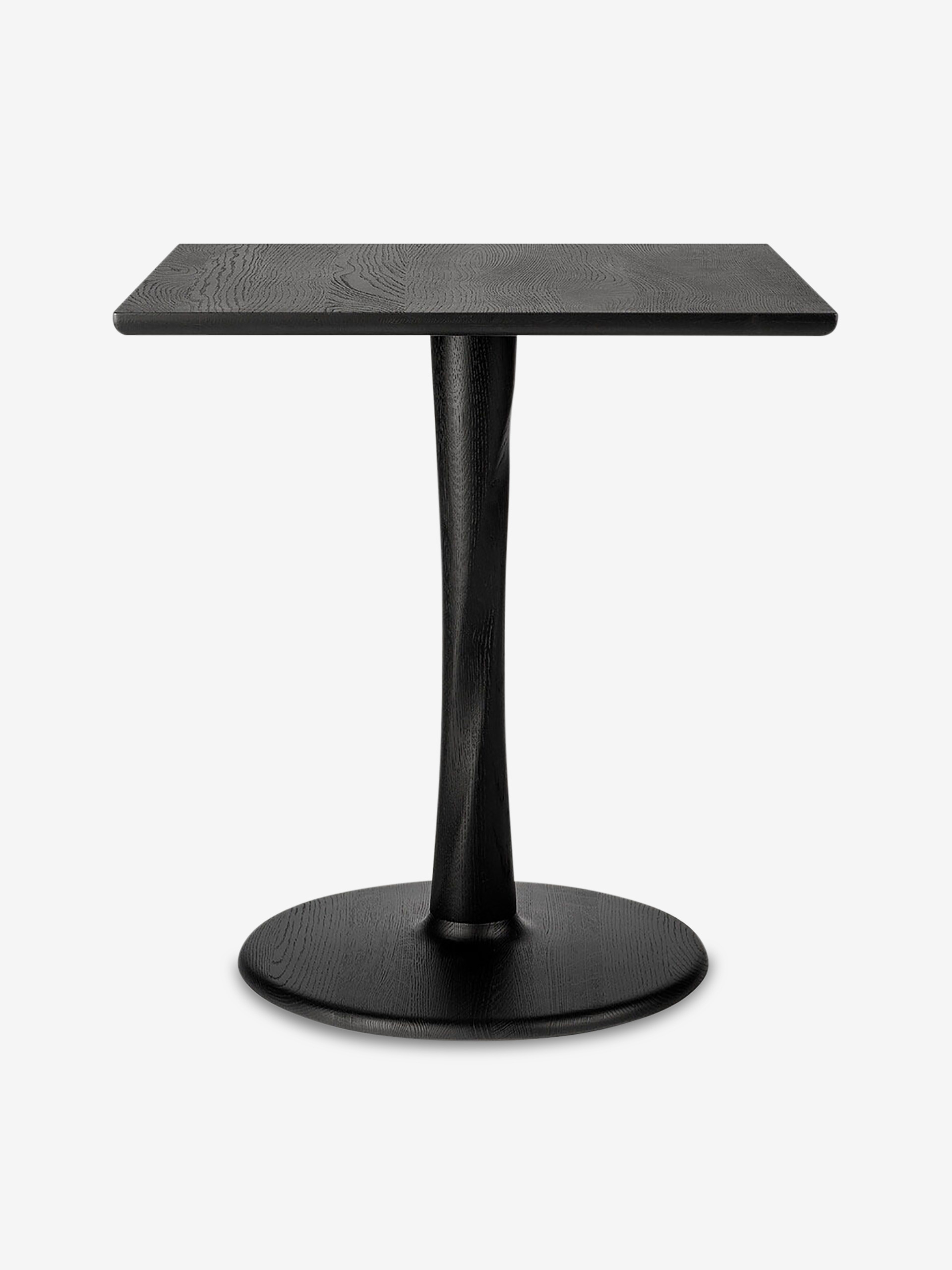 OAK TORSION SQUARE BLACK TABLE - L70 CM - Black , Home design Bensimon