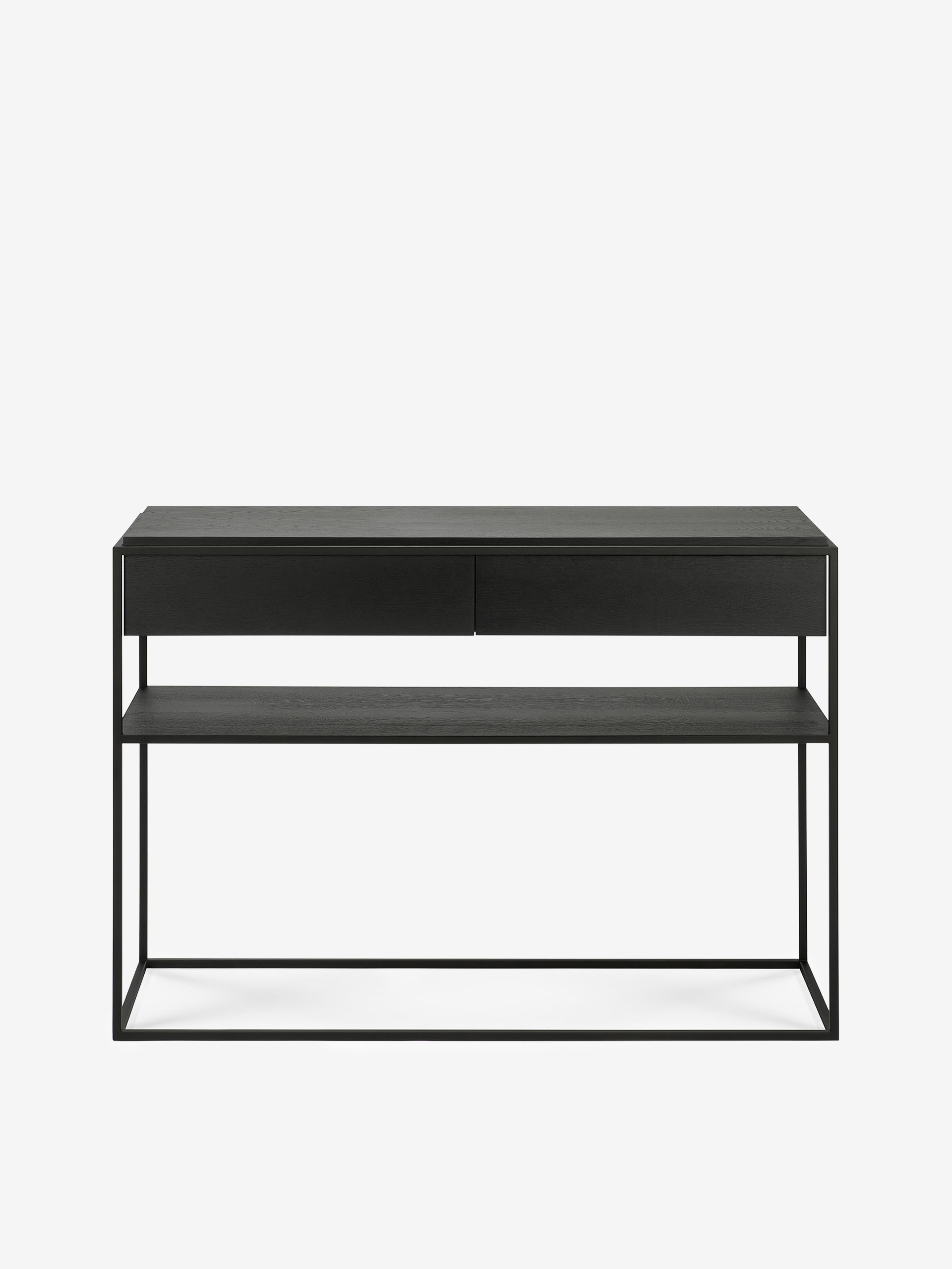 OAK MONOLIT BLACK CONSOLE - 2 DRAWERS -  Black , Home design Bensimon