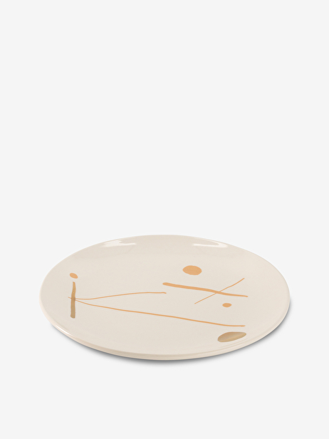 PLATE L SUNNY GOLD NUDE -  Nude , Home design Bensimon