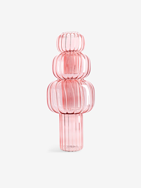 VASE TWIST S PINK D9.5 H13 -  Pink , Home design Bensimon