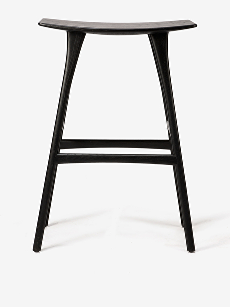 OAK OSSO BAR BLACK STOOL -  Chene fonce , Home design Bensimon